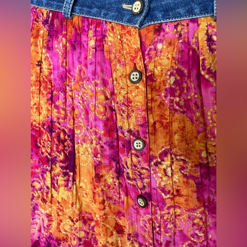 St. John's Bay Floral Print Tiered Maxi Skirt Size 6 Y2K VintageCore Boho Hippie - Picture 4 of 7